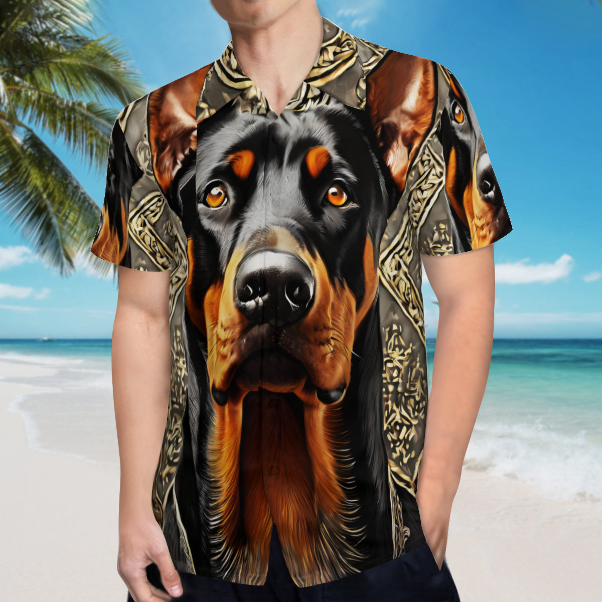 Doberman Short Sleeves Men's Shirt