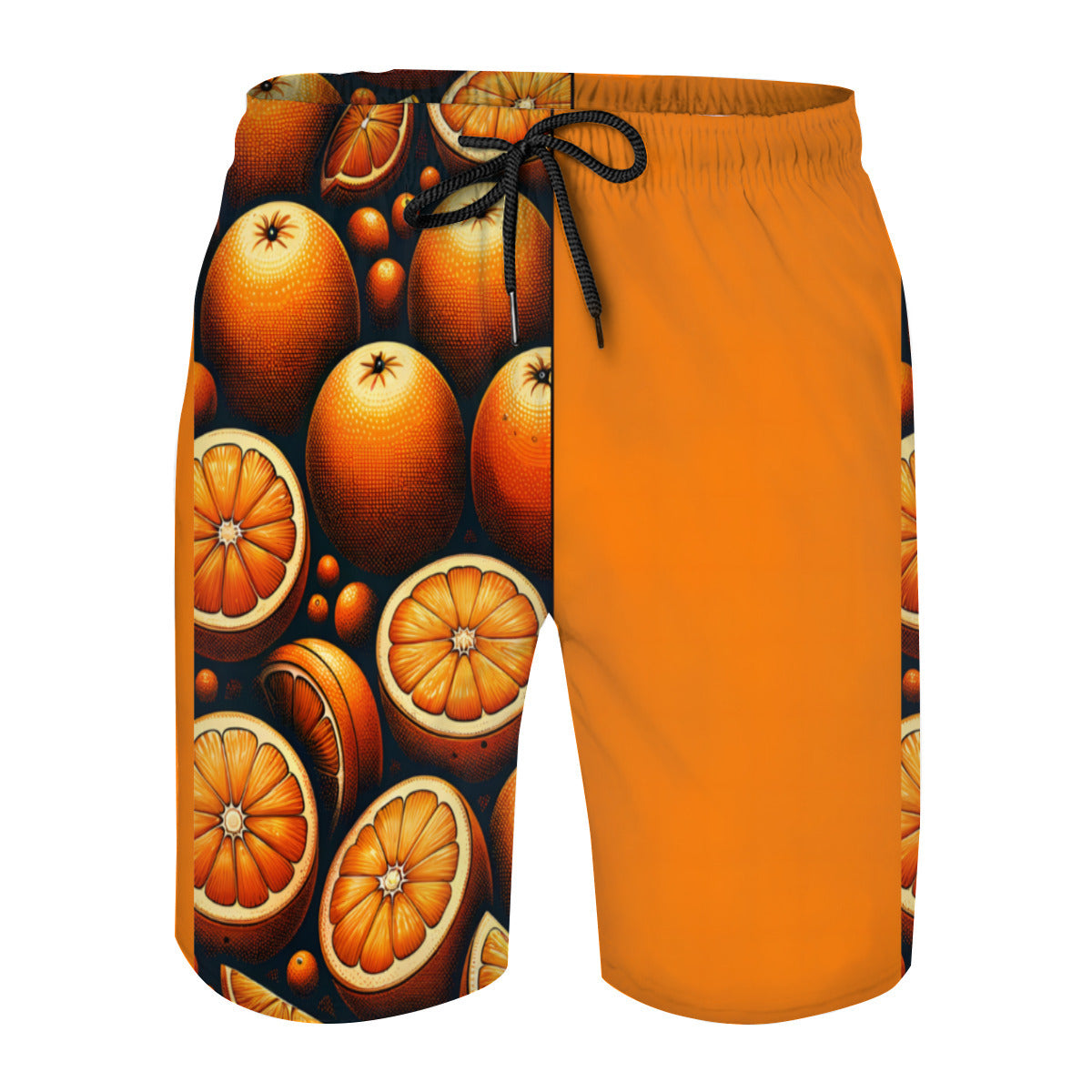 Orange Men's Beach Shorts (Not Mesh Lined) | Polyester