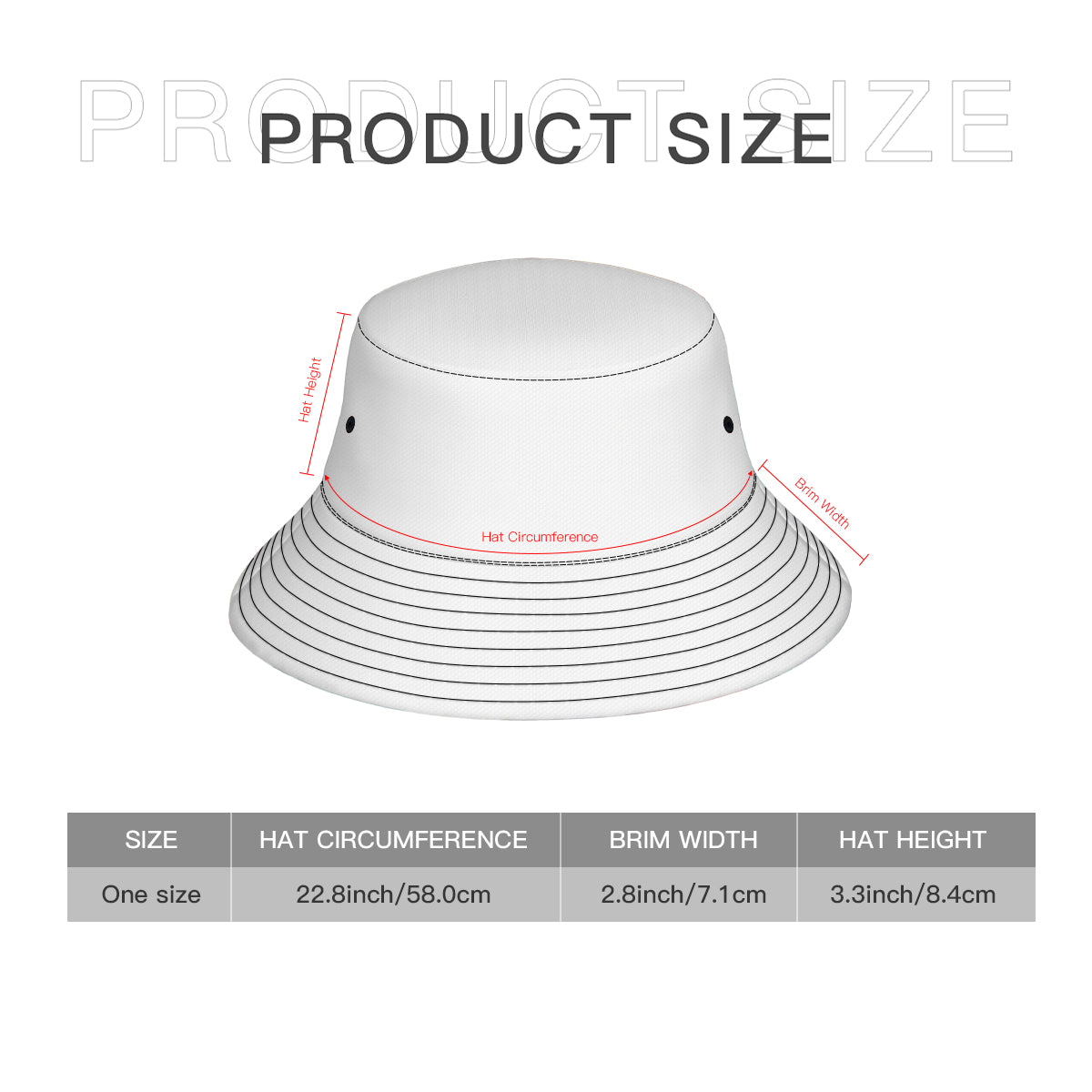 3D Geometric Double-Sided Unisex Polyester Bucket Hat