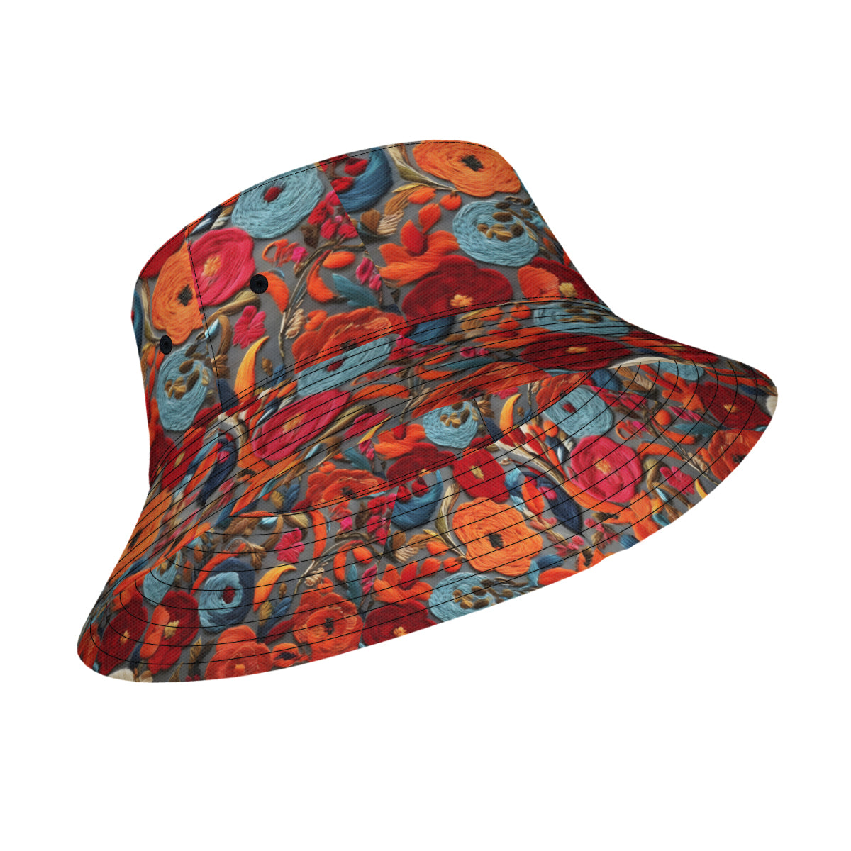 Abstract Thread Double-Sided Unisex Polyester Bucket Hat