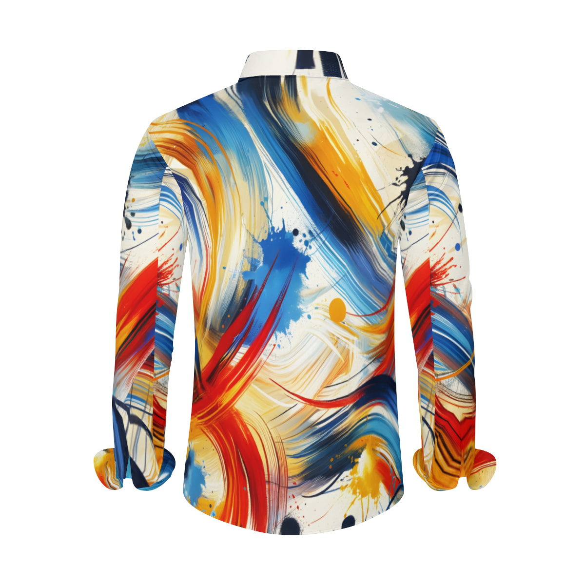 Brush Strokes Classic Long Sleeves Men's Shirt