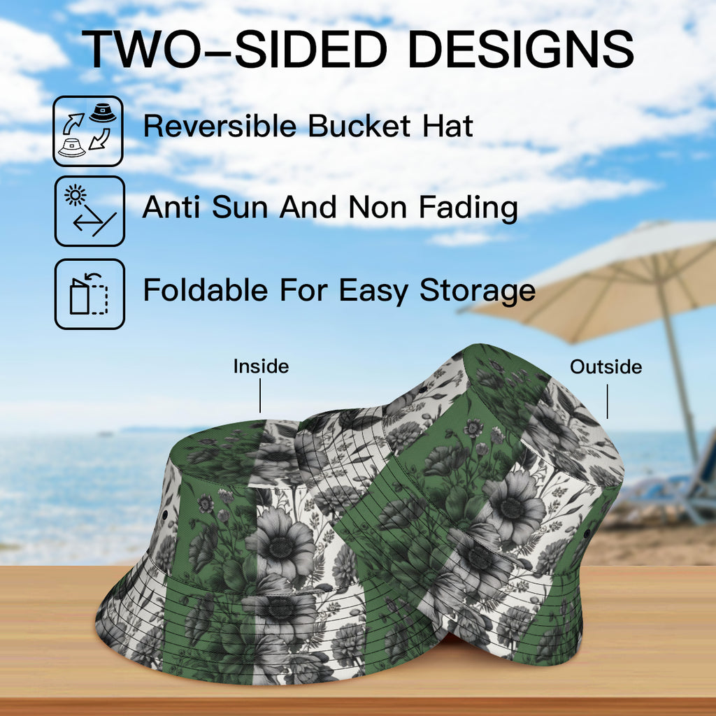 Botanicl Double-Sided Unisex Polyester Bucket Hat
