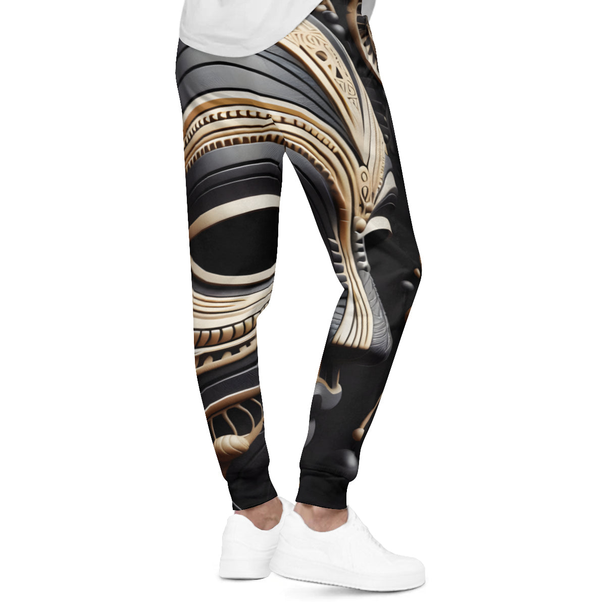 African Mask Men's Adult Hoodie Set (Double-Layer Hood) | Health Fabric