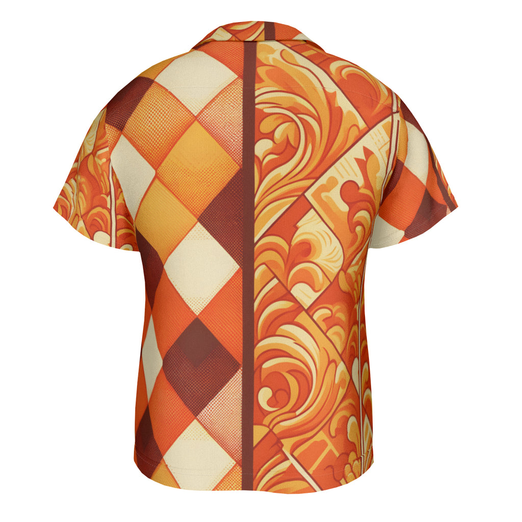 Orange Short Sleeves Men's Shirt