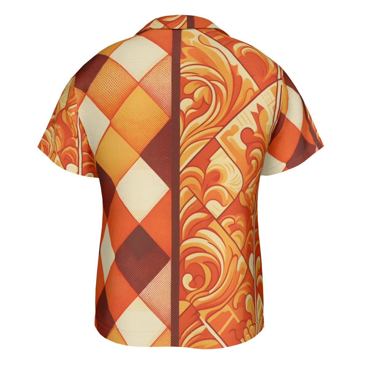 Orange Short Sleeves Men's Shirt