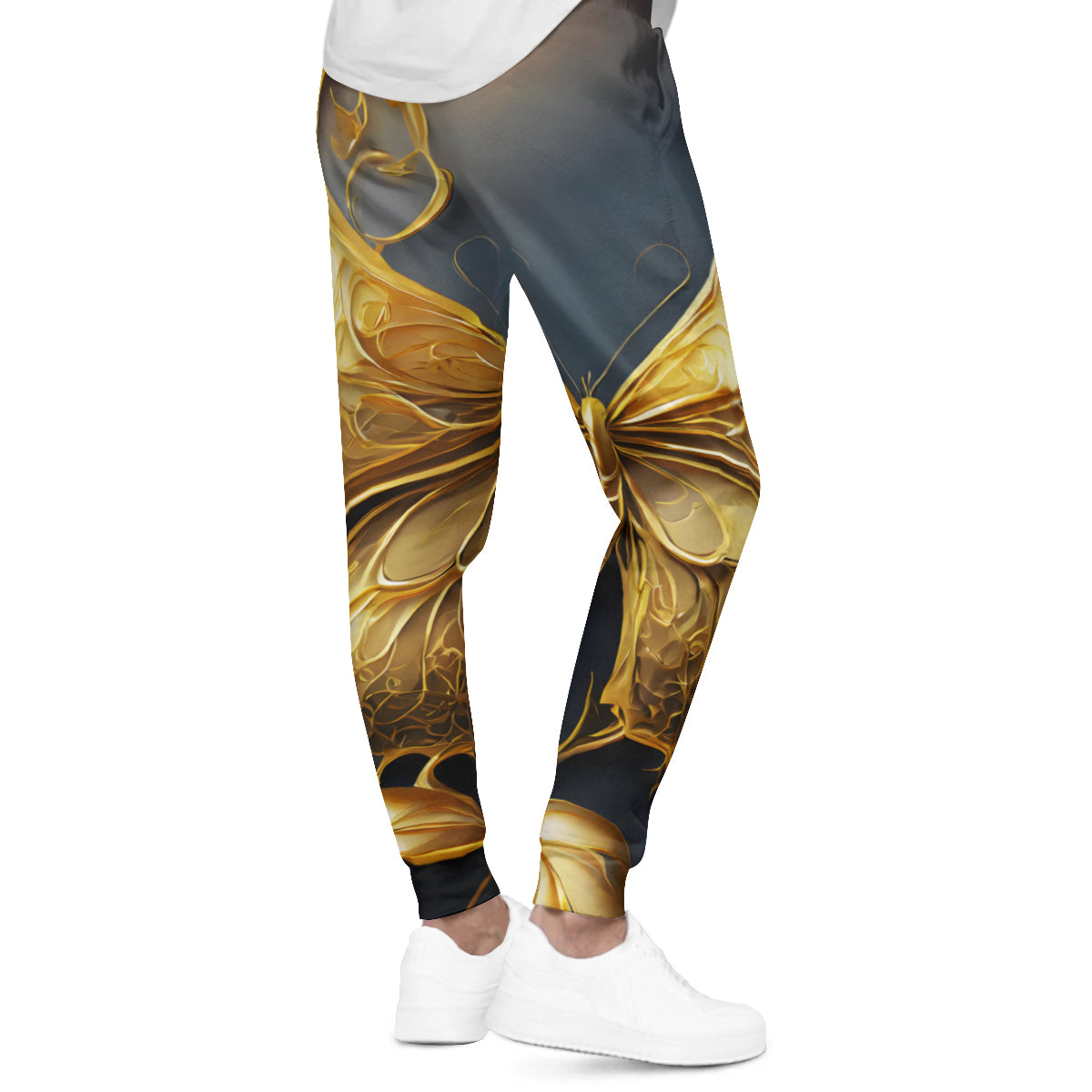 Golden Butterfly Men's Adult Hoodie Set (Double-Layer Hood) | Health Fabric