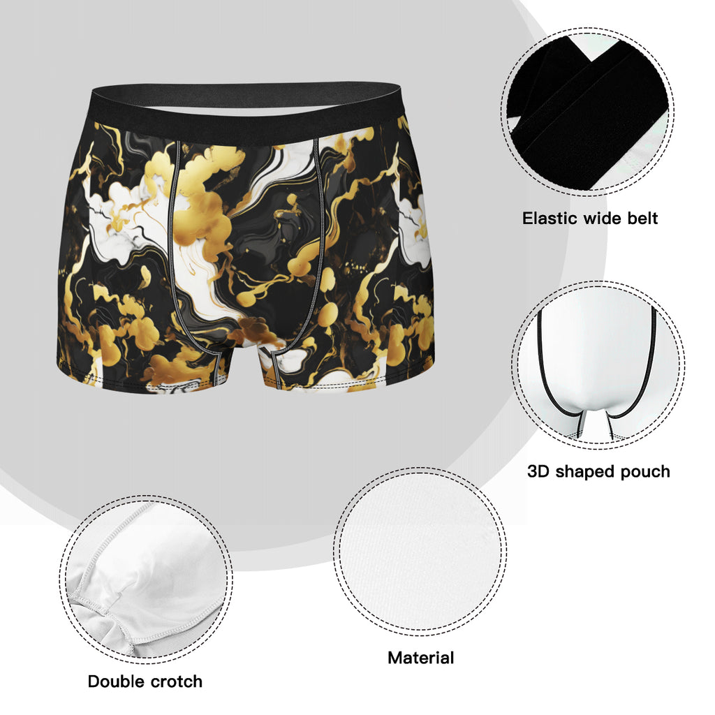 Marble Gold Men's Underwear (Multi-Faceted Design)
