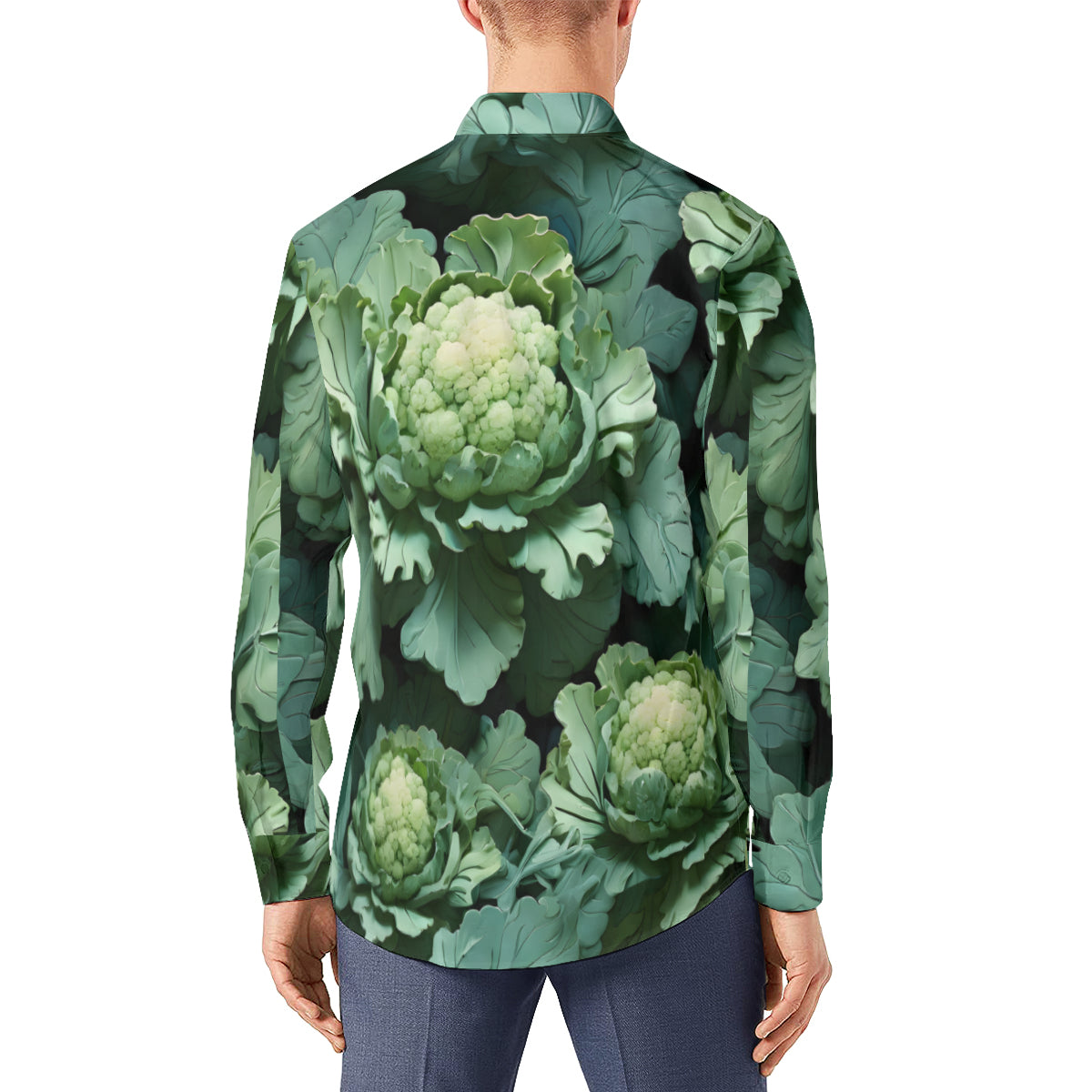 Brocoli Men's Classic Long-Sleeved Shirt | Polyester