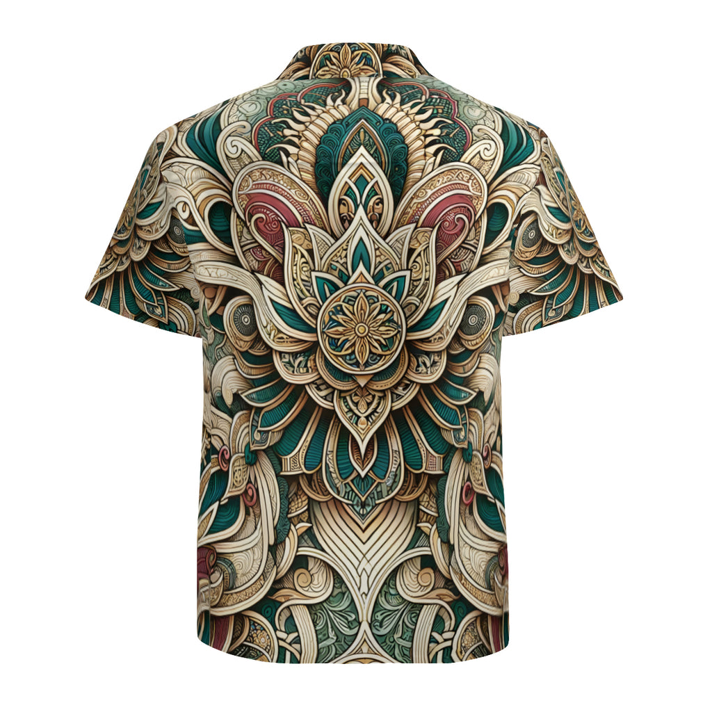 Intricate Luxury Pattern Short Sleeves Men's Shirt