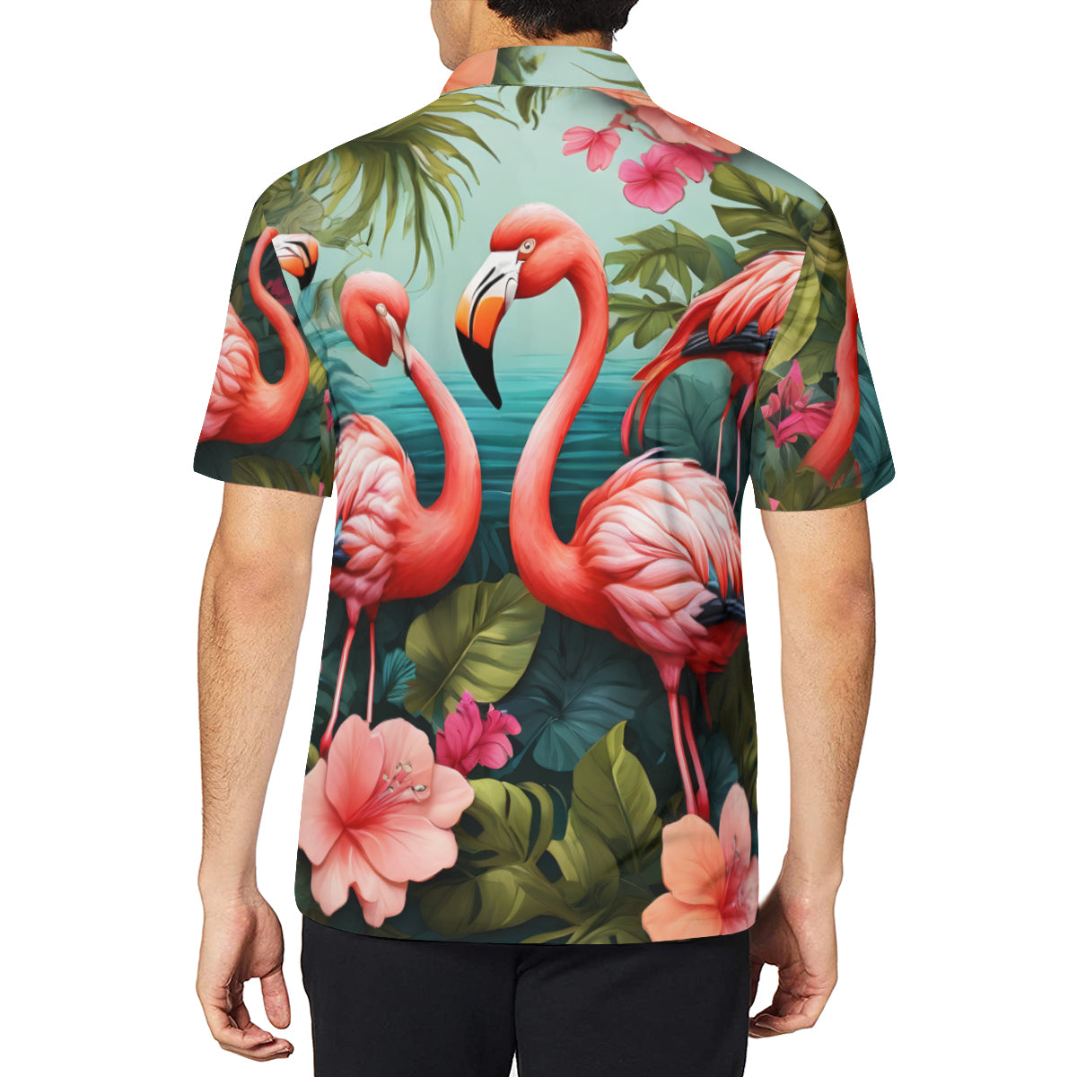 Flamingo Men's Premium European Size POLO Shirt | 95% Polyester+5% Spandex