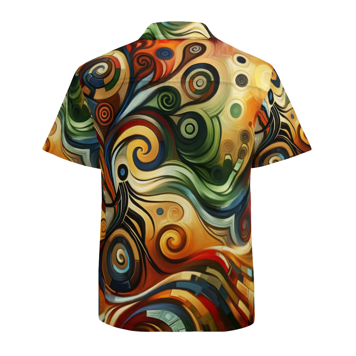 Abstract Swirling Afrocentric Short Sleeves Men's Shirt