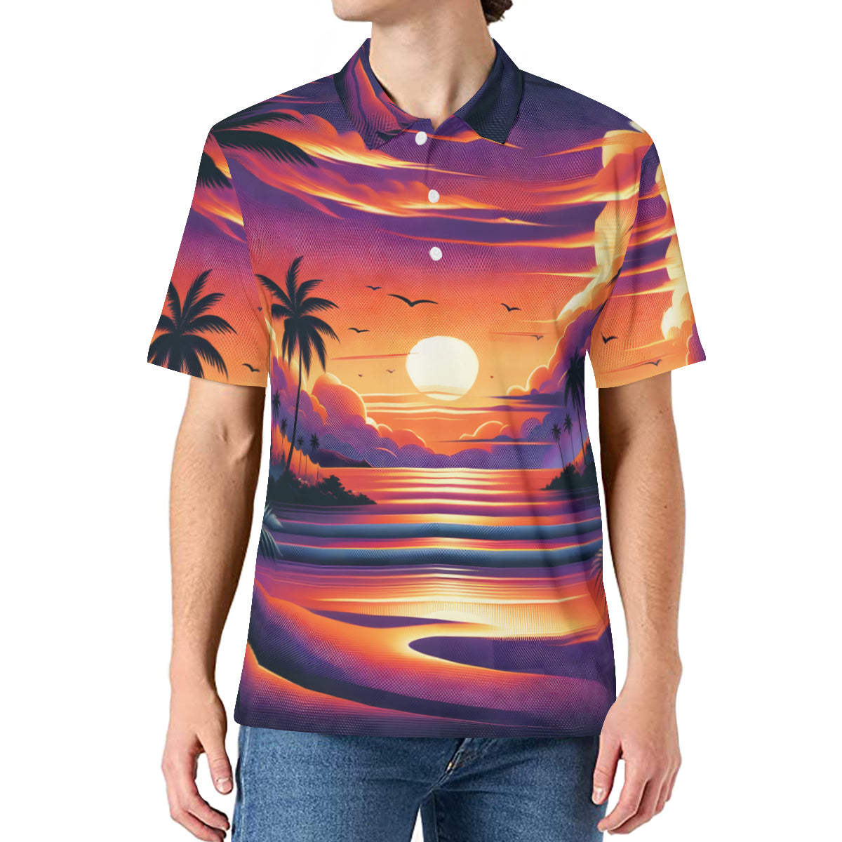 Sunsert Men's Premium European Size POLO Shirt | 95% Polyester+5% Spandex