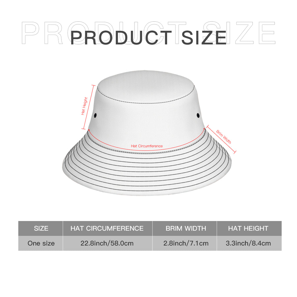 Cute Cat Double-Sided Unisex Polyester Bucket Hat