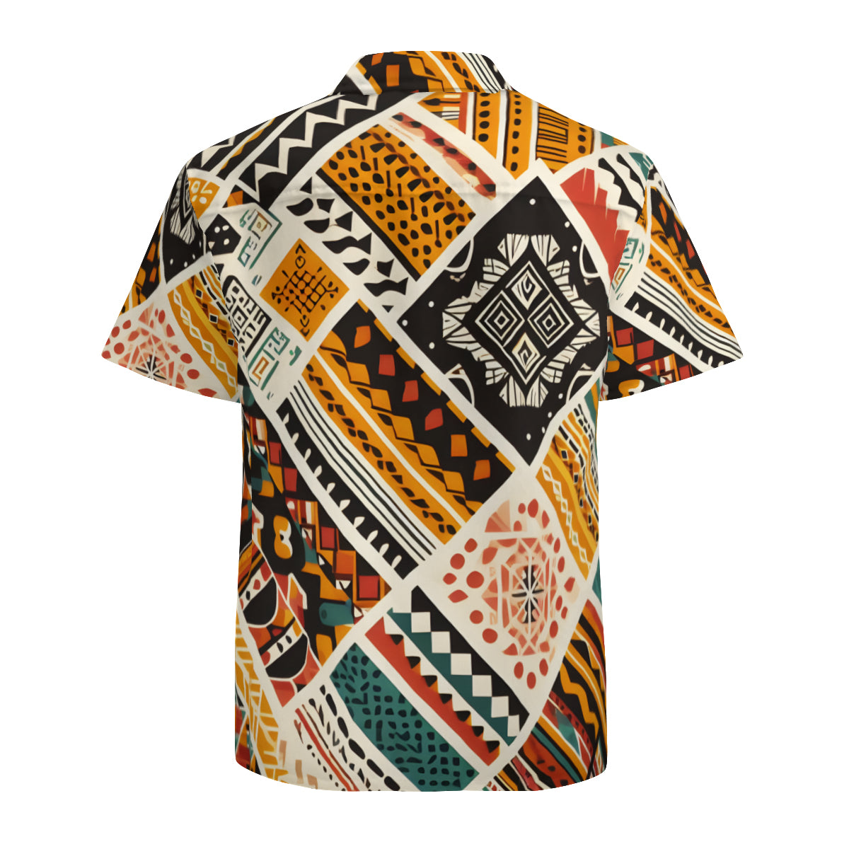African Pattern Short Sleeves Men's Shirt