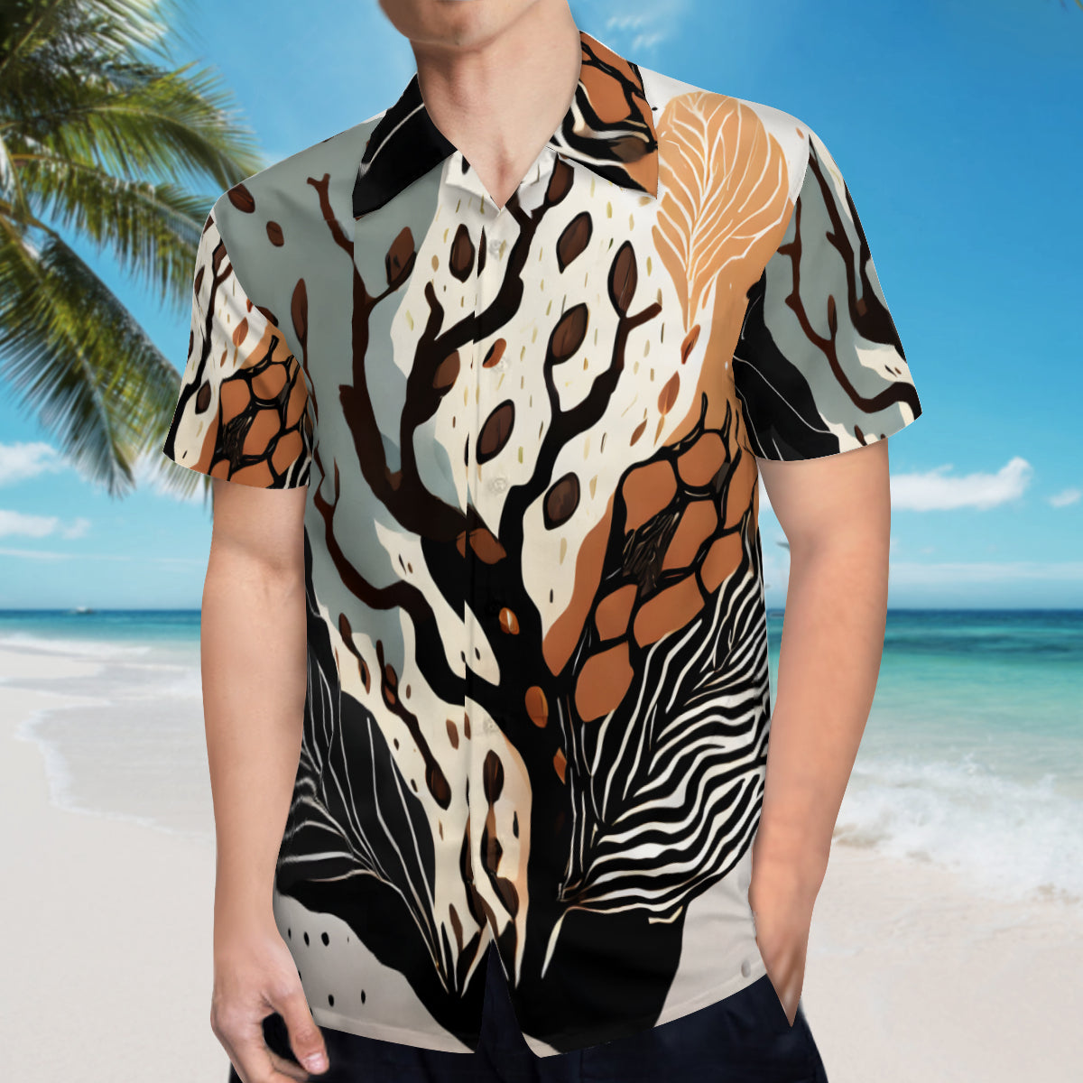 Abstract Tree Short Sleeves Men's Shirt