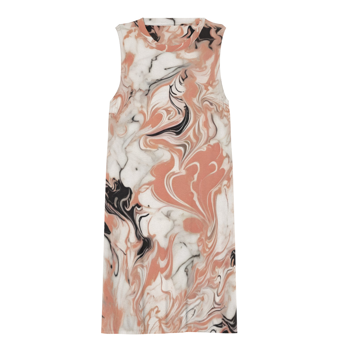 Marble Pink Women's Casual Dress | Polyester