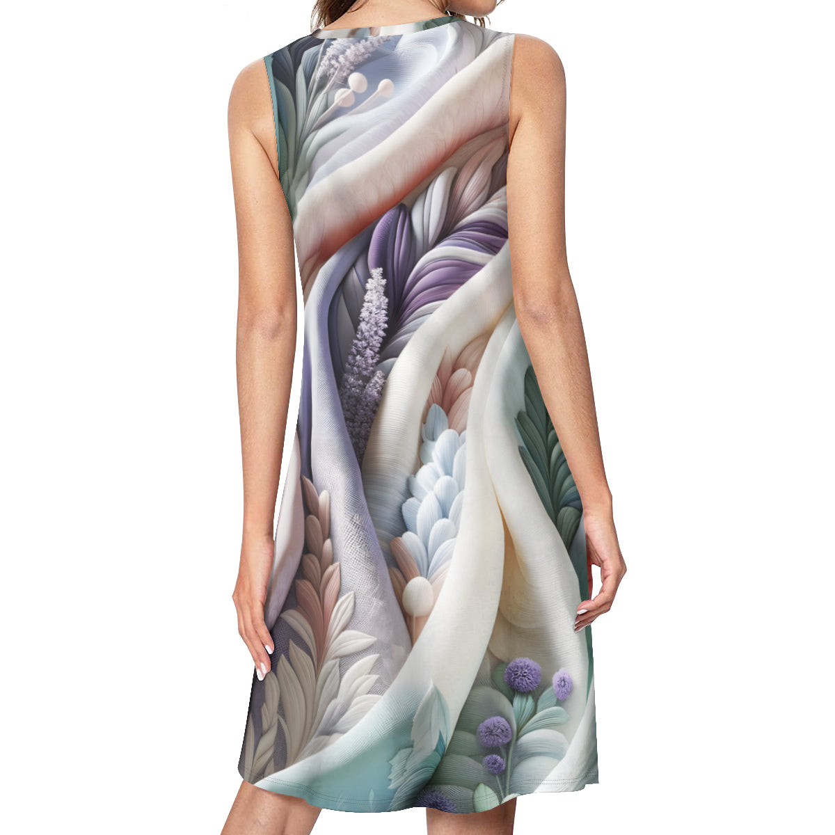 Abstract Women's Casual Dress | Polyester
