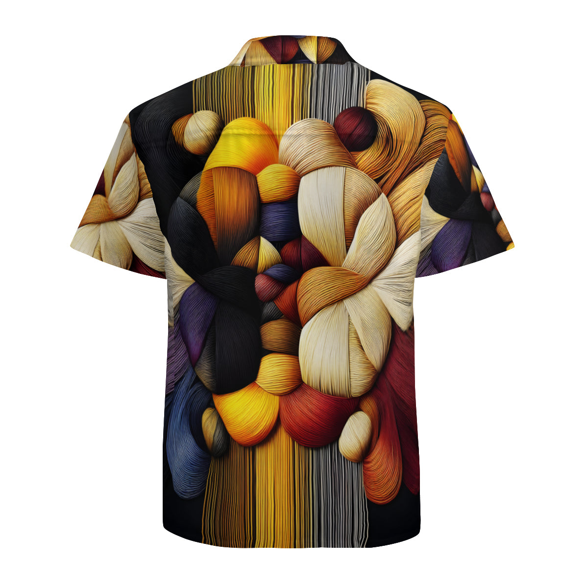 Interwoven Thread Design Short Sleeves Men's Shirt
