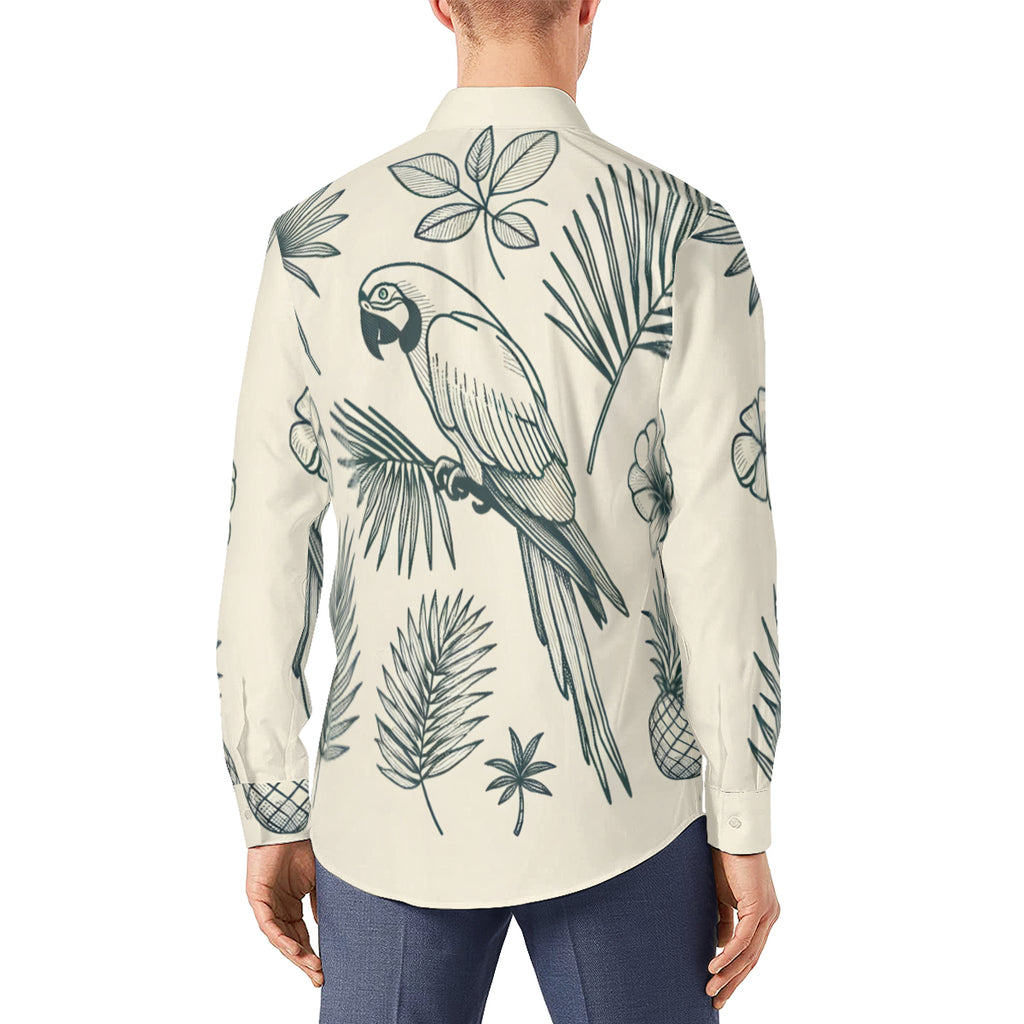 Lion Men's Classic Long-Sleeved Shirt | Polyester