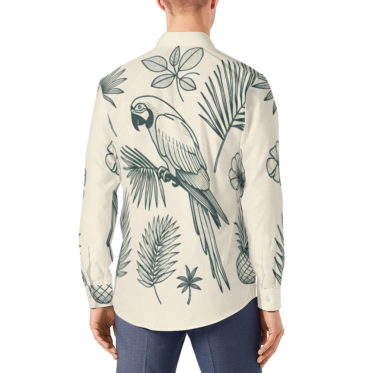 Lion Men's Classic Long-Sleeved Shirt | Polyester