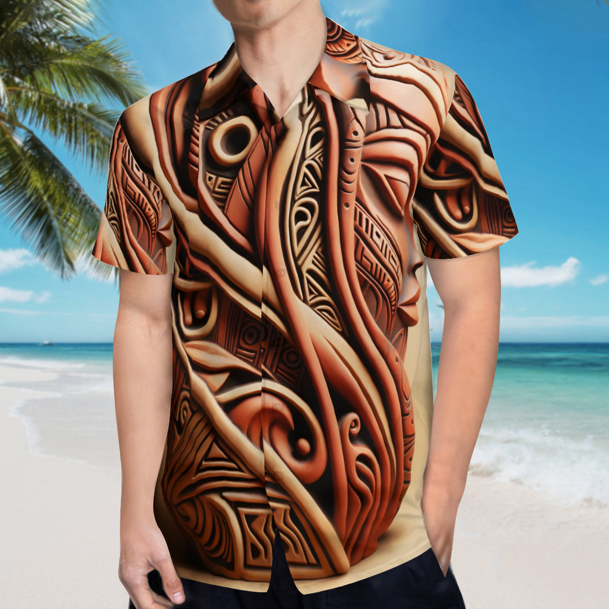 Terracota Design Short Sleeves Men's Shirt