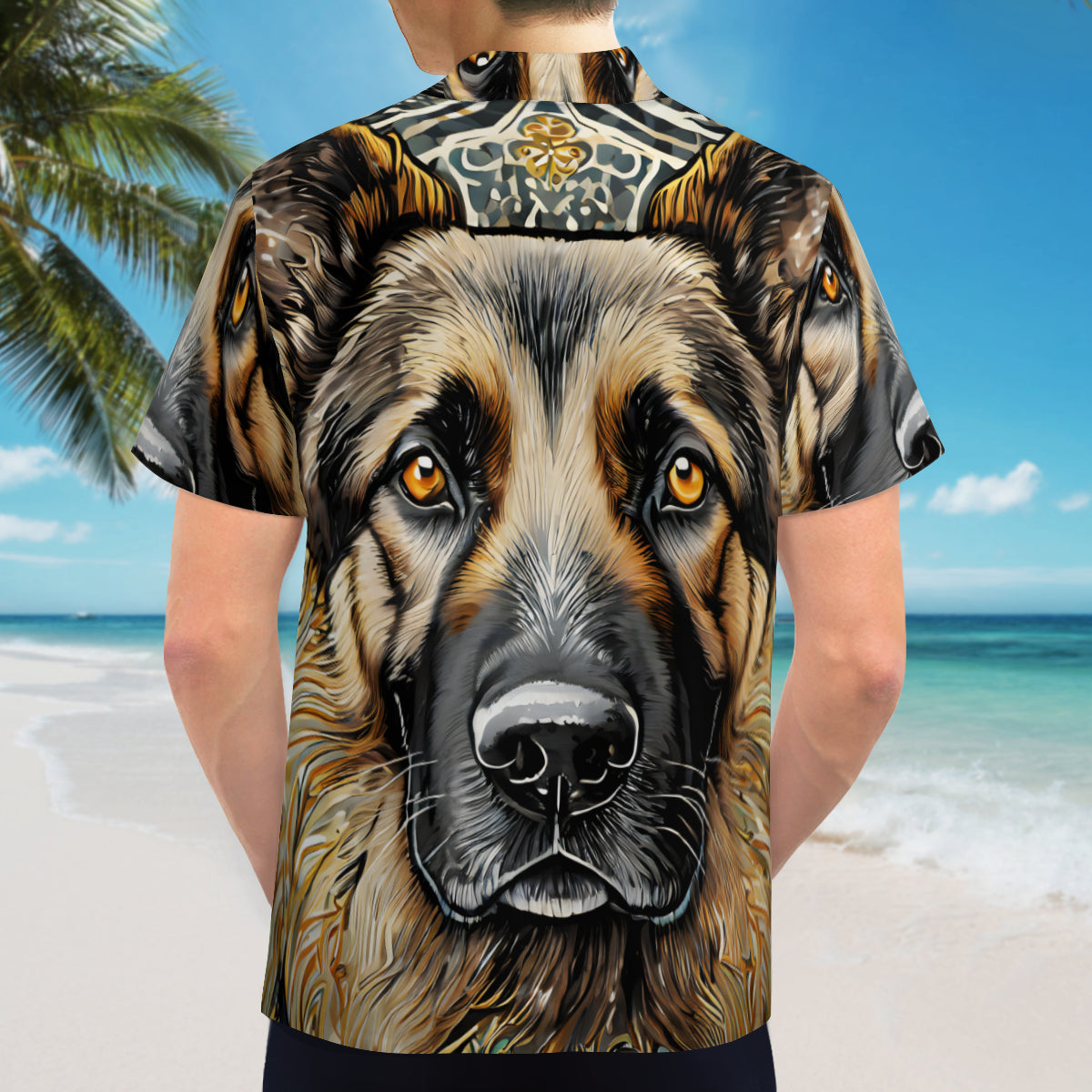 German Shepherd Short Sleeves Men's Shirt