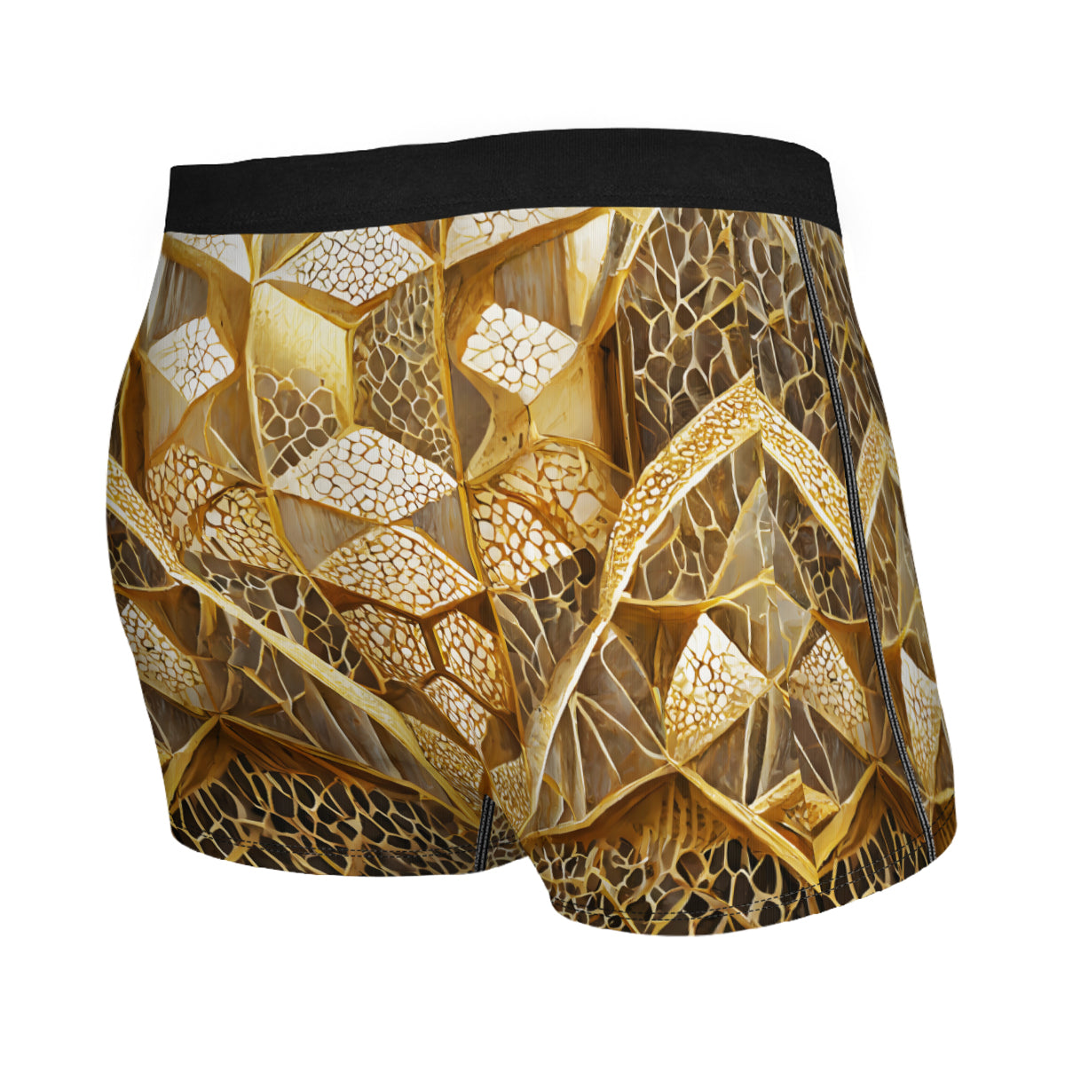 Golden Architechtural Design  Men's Underwear (Multi-Faceted Design)