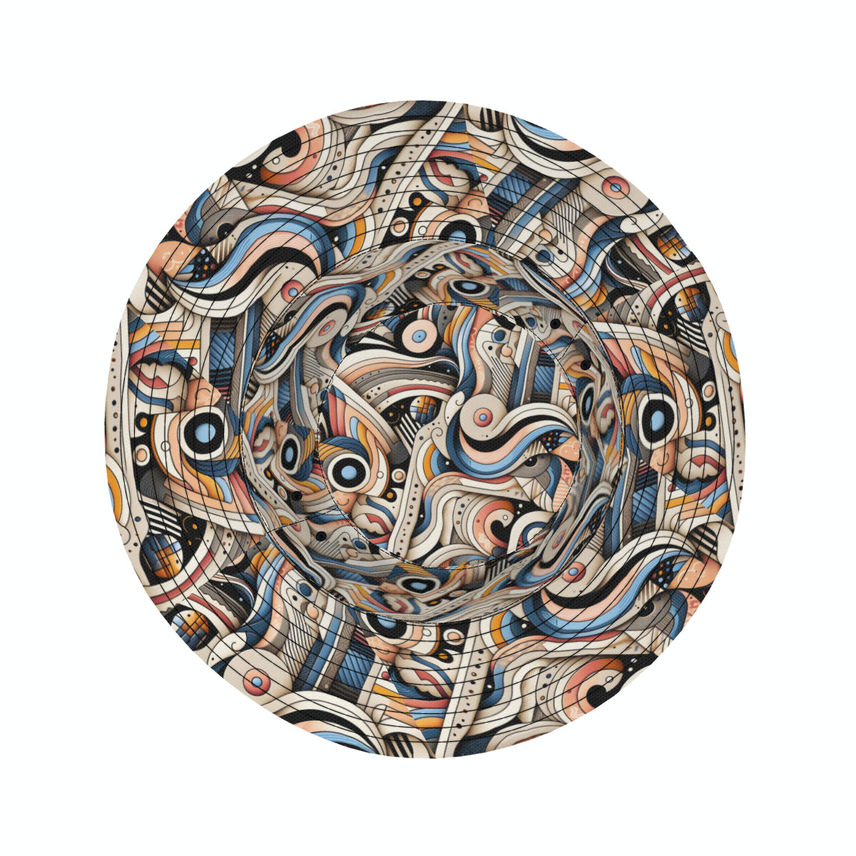 Abstract Double-Sided Unisex Polyester Bucket Hat