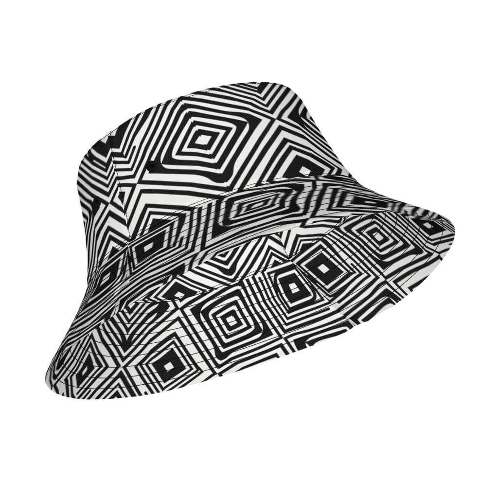Black And White Double-Sided Unisex Polyester Bucket Hat