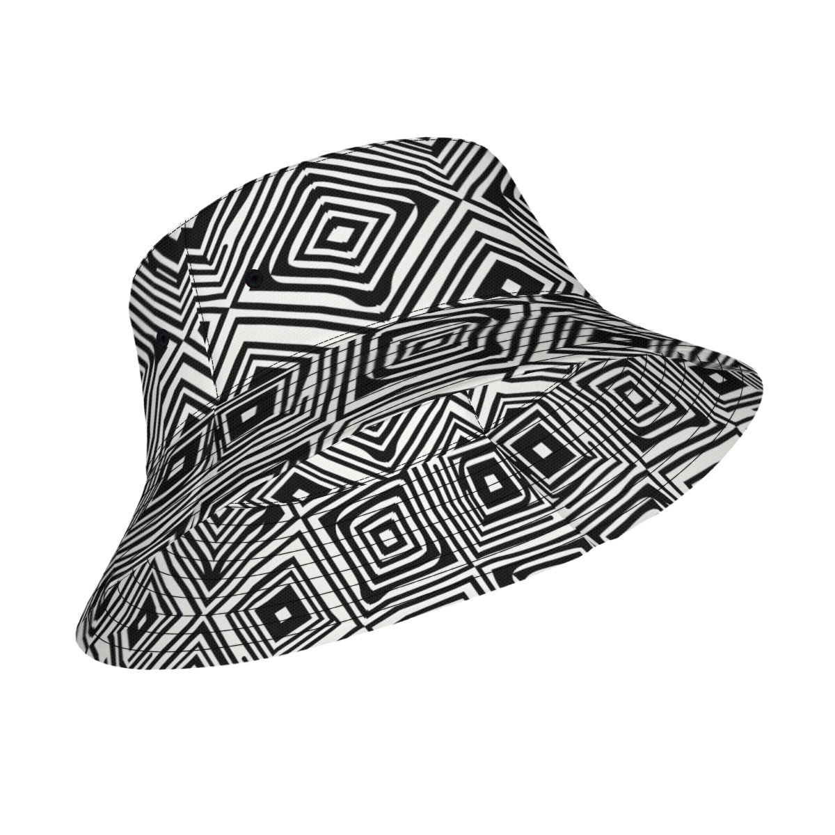 Black And White Double-Sided Unisex Polyester Bucket Hat