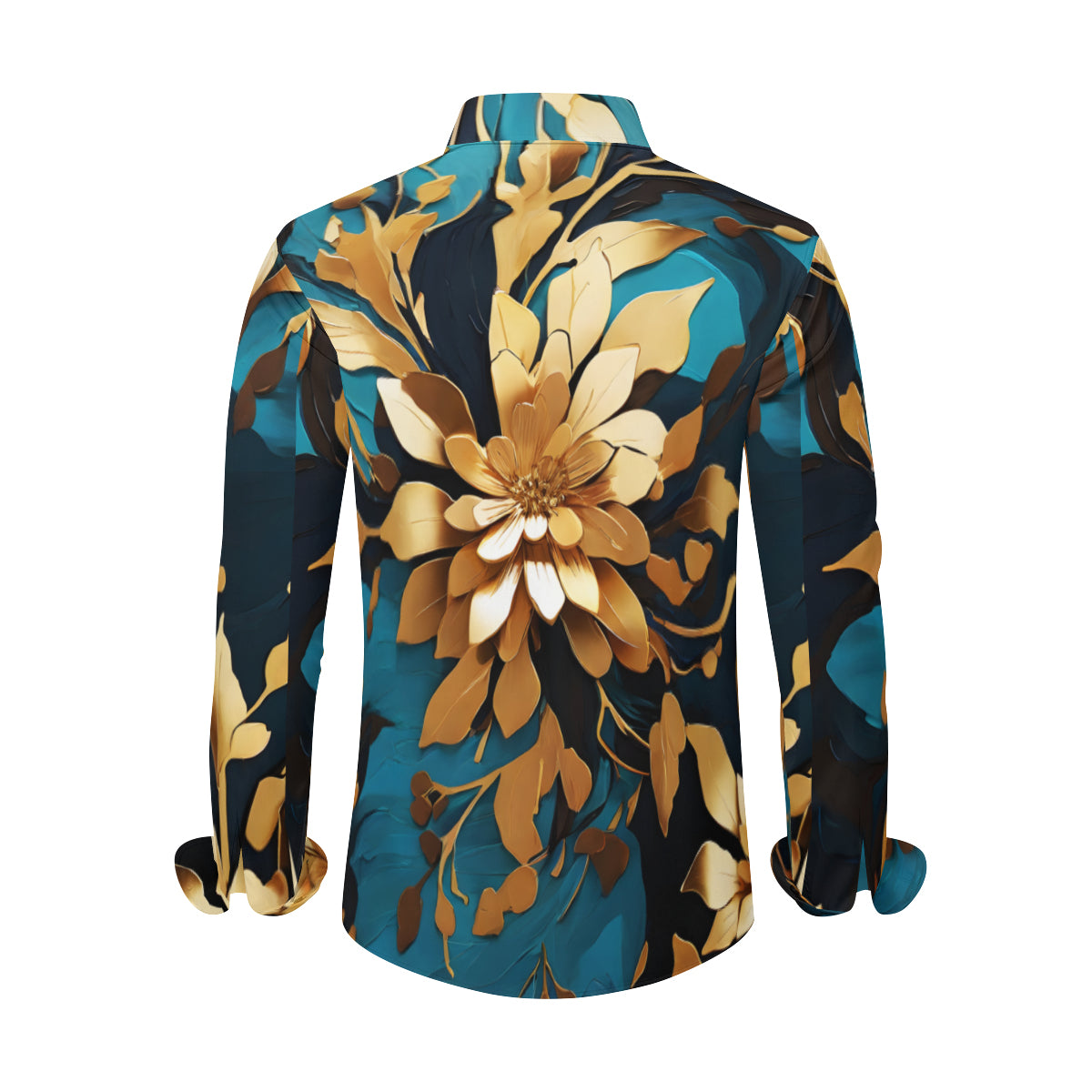 Abstract Floral Long Sleeves Men's Shirt