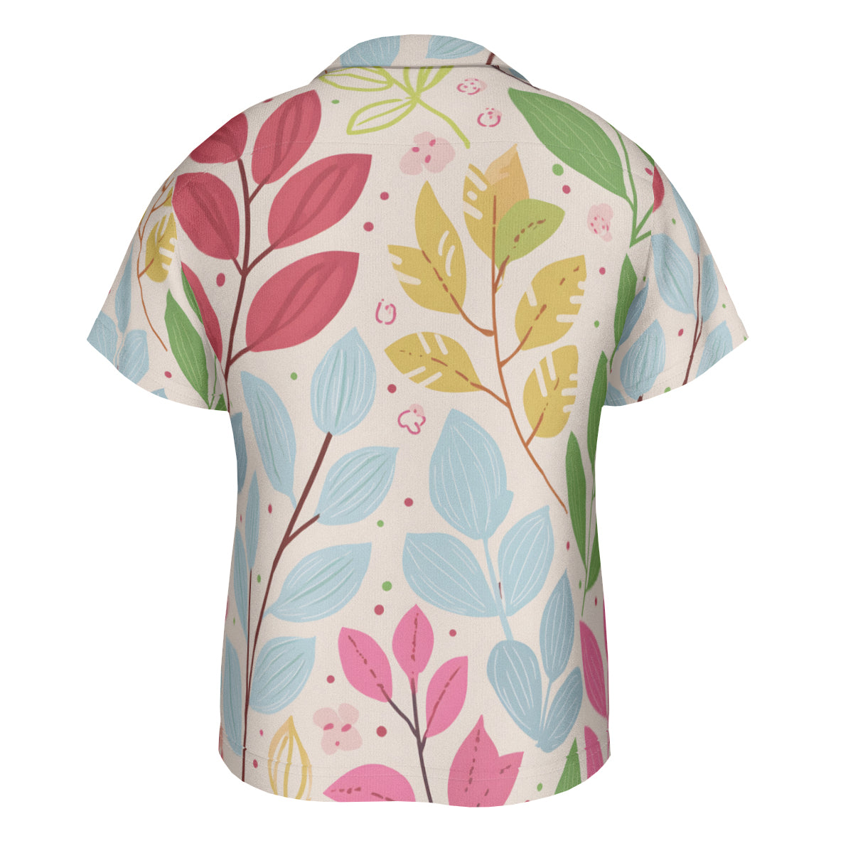 Vibrant Leaves Short Sleeves Men's Shirt