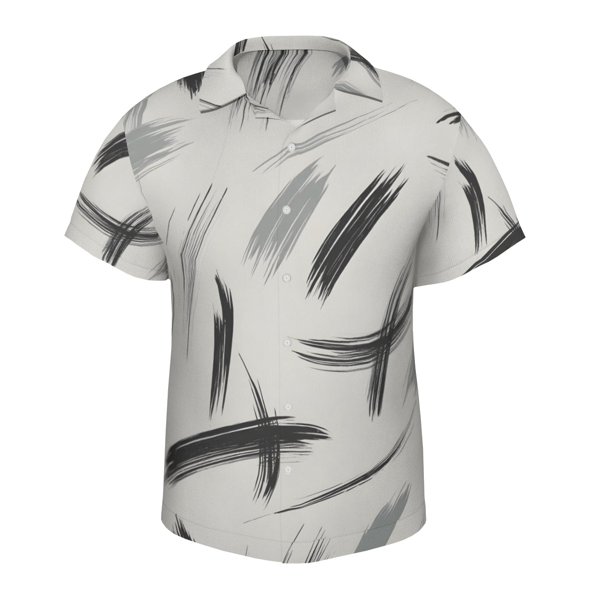 Minimalistic Paint Brush Short Sleeves Men's Shirt