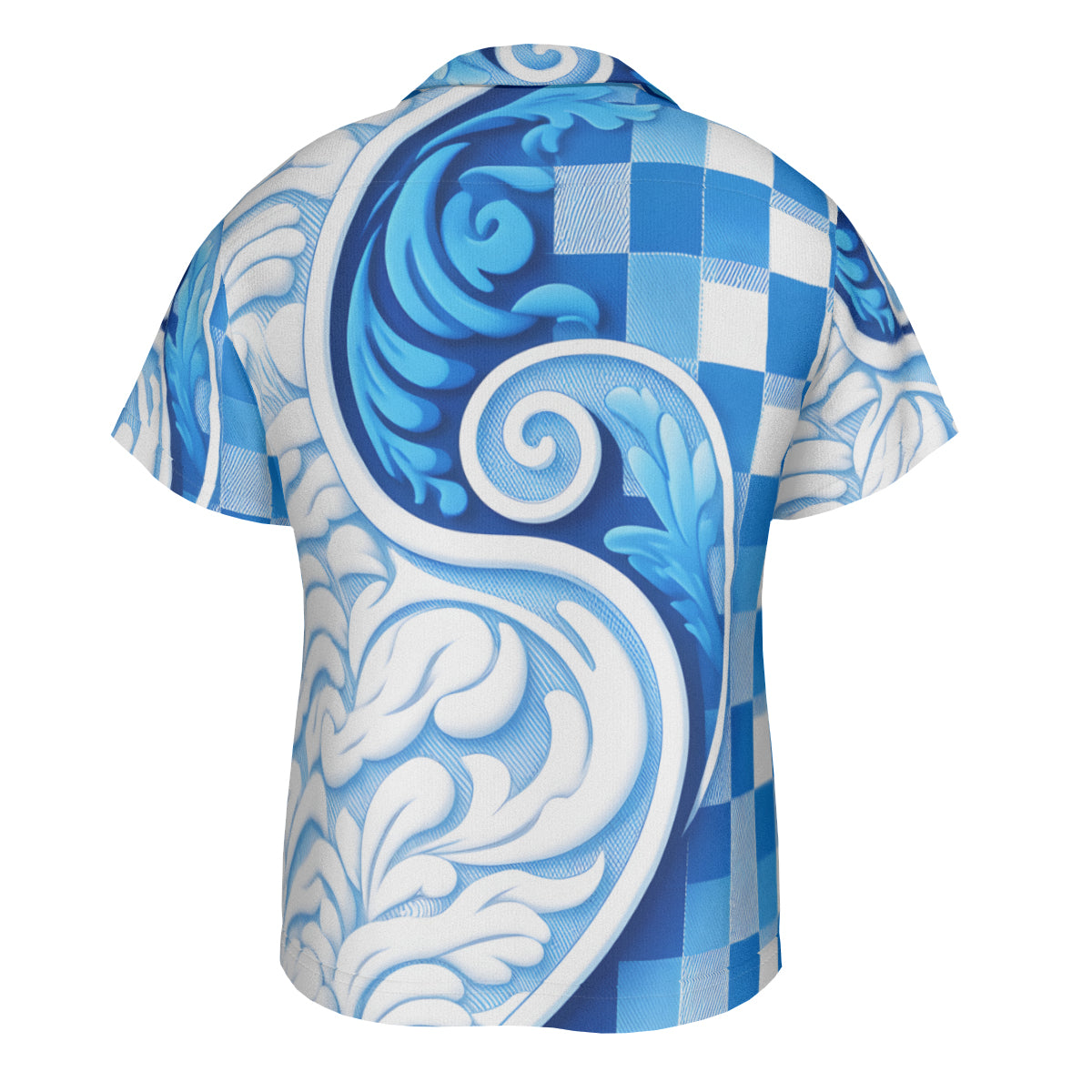 Blue Wave Short Sleeves Men's Shirt