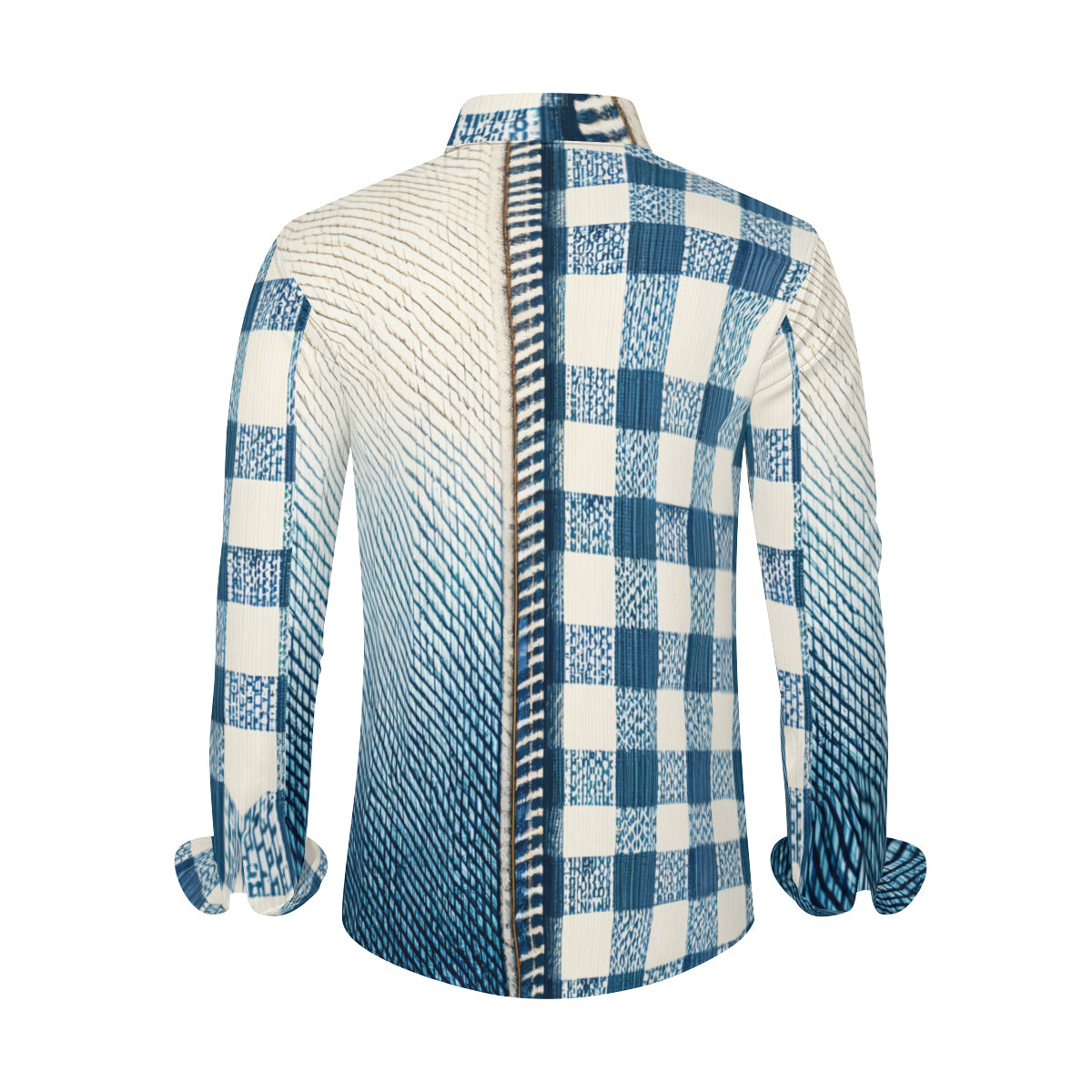 Denim Design Long Sleeves Men's Shirt