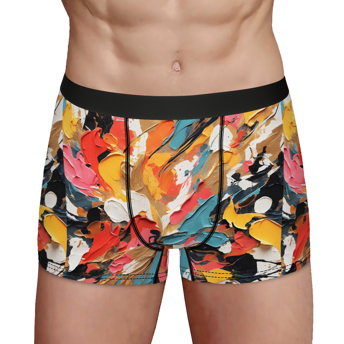 Abstract Design Men's Underwear (Multi-Faceted Design)
