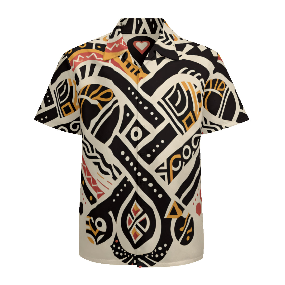 Abstract Afrocentric Short Sleeves Men's Shirt