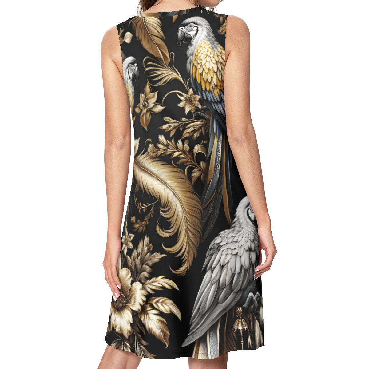Golden Feathers Women's Casual Dress | Polyester