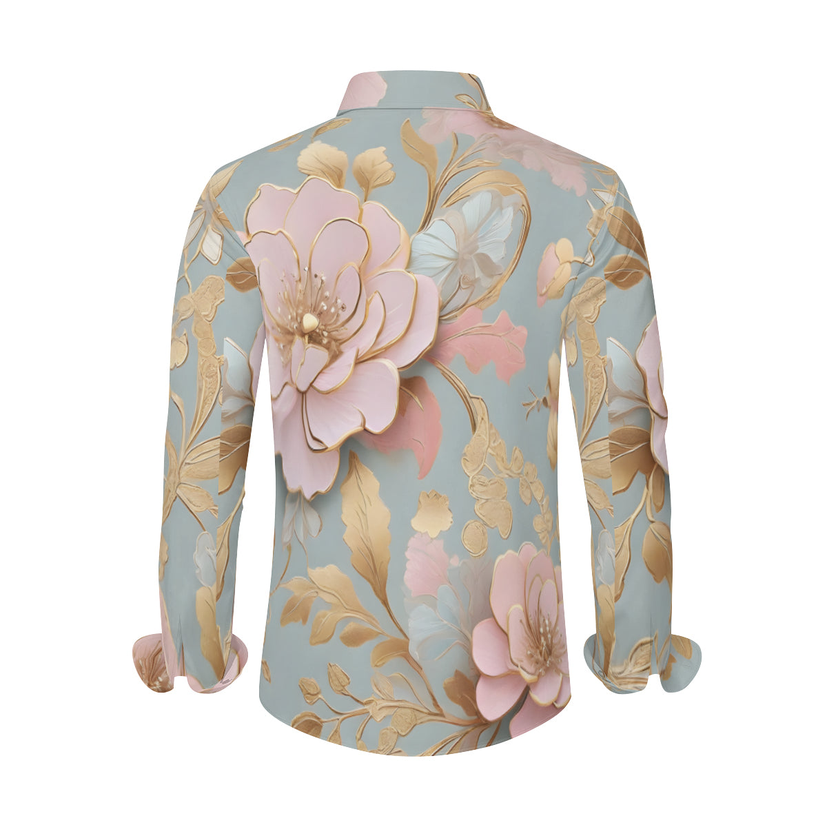 Floral Long Sleeves Men's Shirt