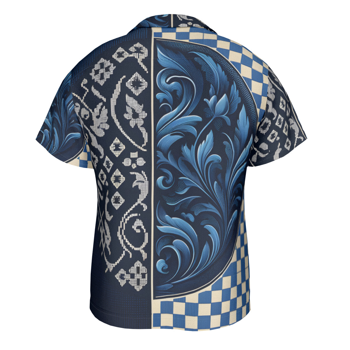Blue Short Sleeves Men's Shirt