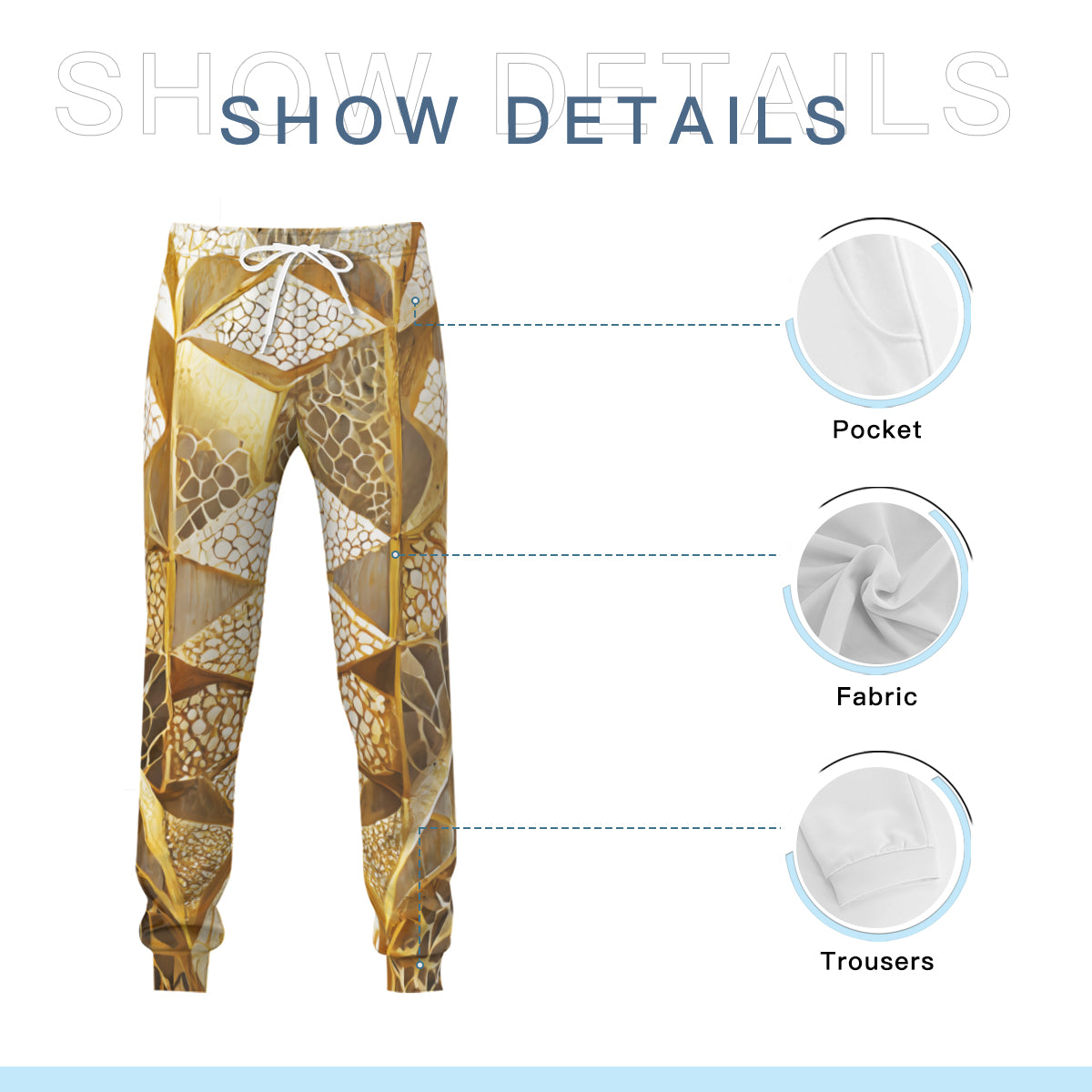 Golden Archtectural Men's Adult Lightweight Hoodie Set | Air Layer
