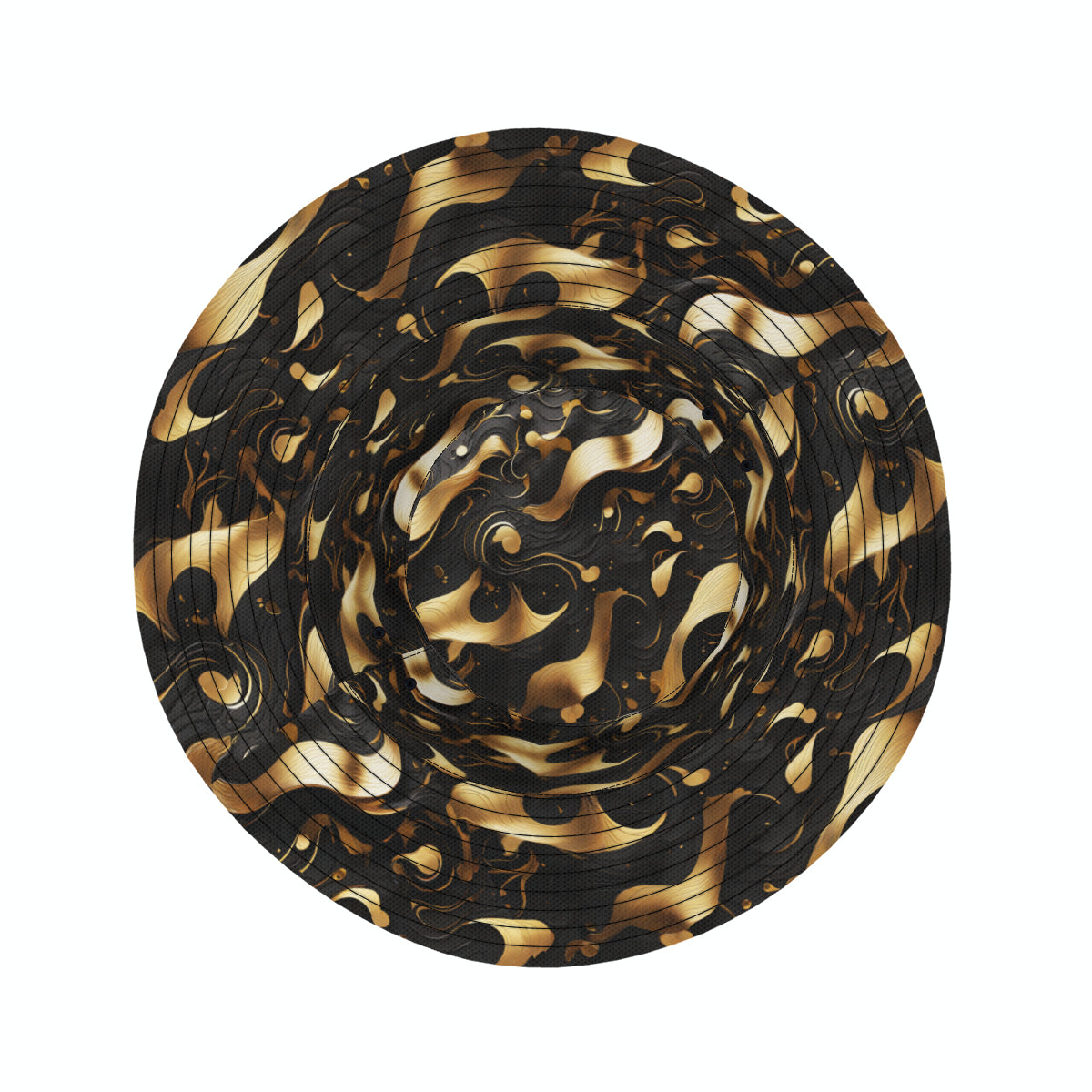 Golden Dynamic Double-Sided Unisex Polyester Bucket Hat