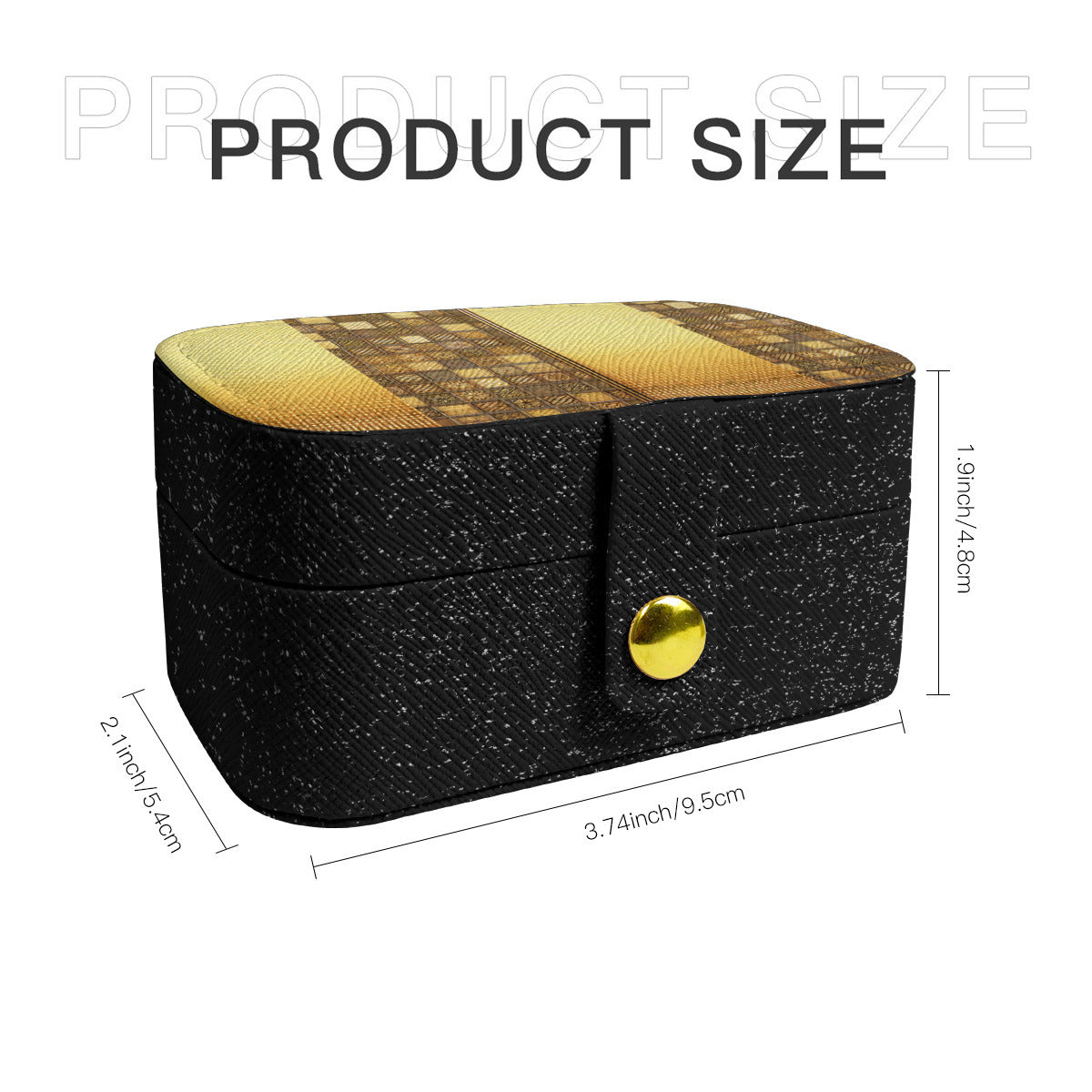 Golden Style Personalized Portable Jewelry Box