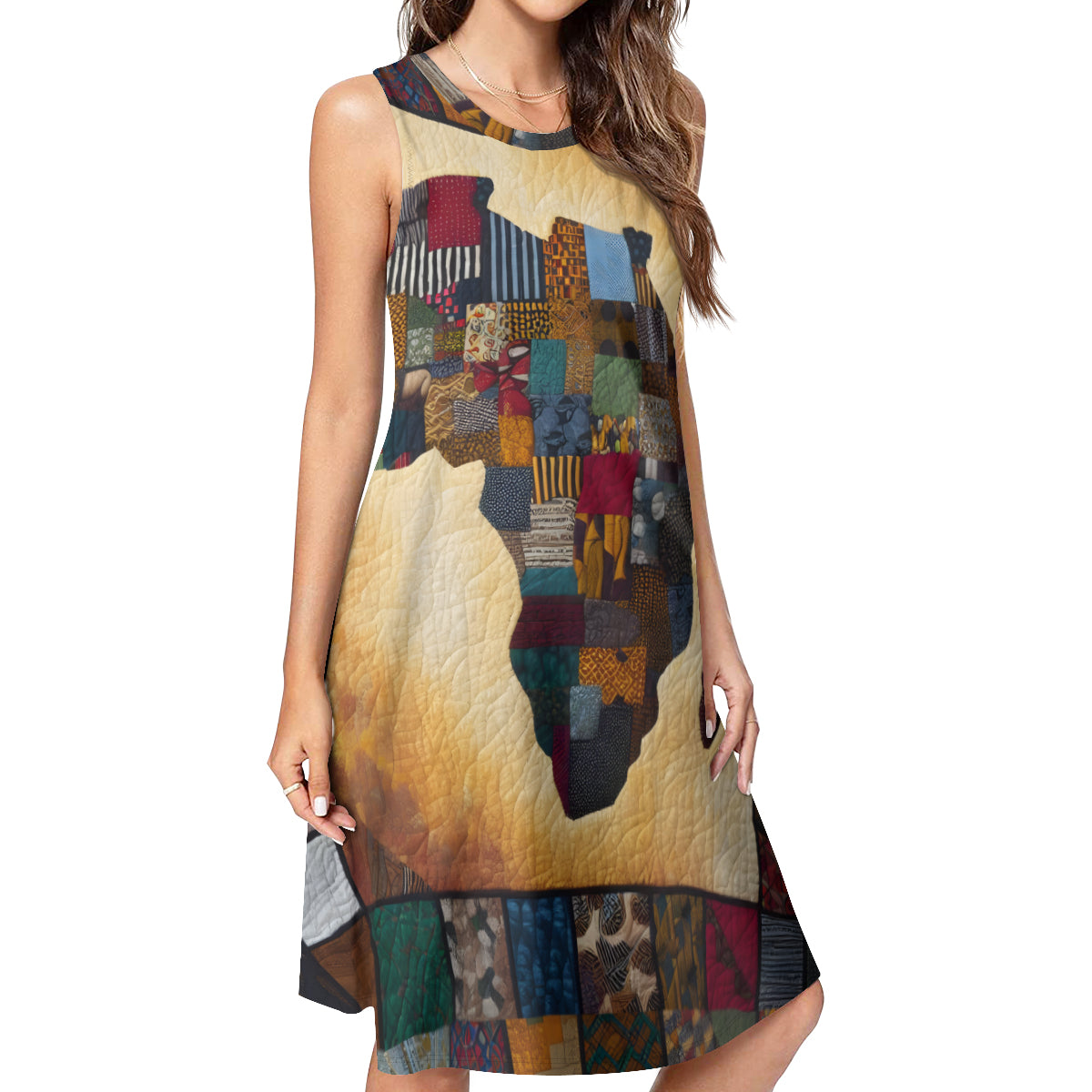 Africa Pattern Women's Casual Dress | Polyester