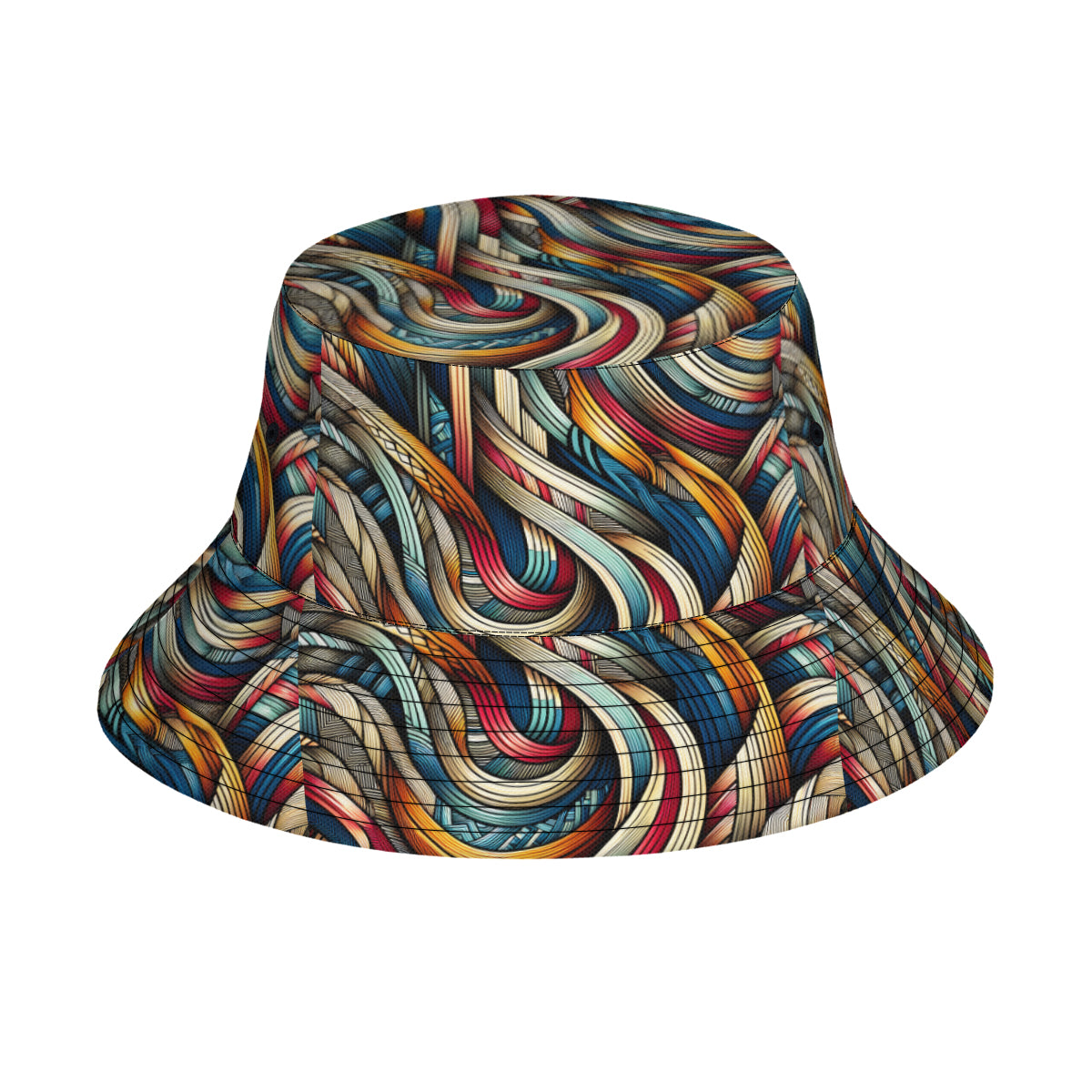 Abstract Double-Sided Unisex Polyester Bucket Hat
