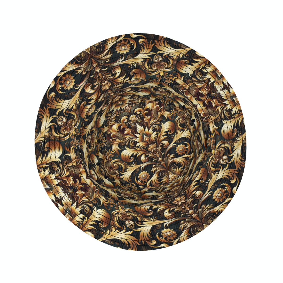 Golden Crown Double-Sided Unisex Polyester Bucket Hat