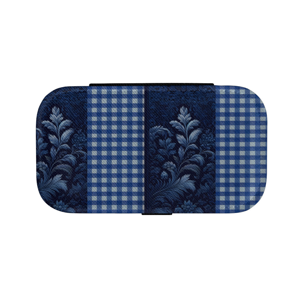 Denim Check Personalized Portable Jewelry Box