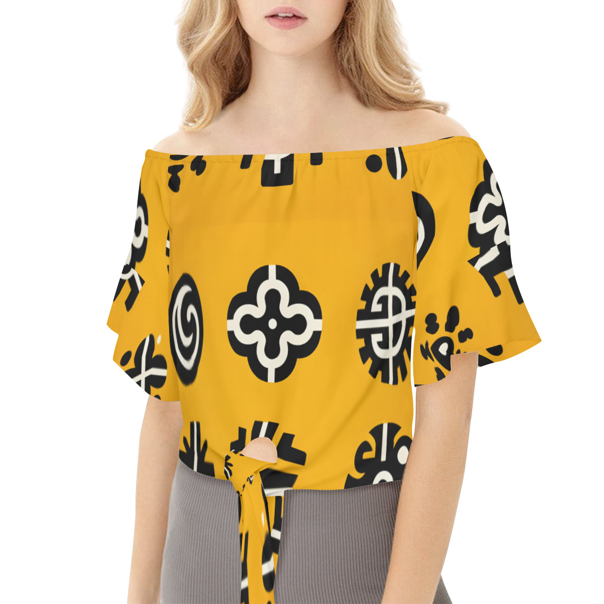 African Motifs Design Women Casual Dress