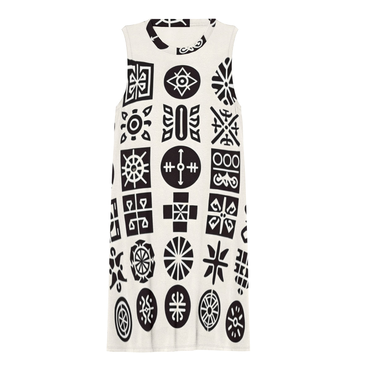 African Motifs Women's Casual Dress | Polyester
