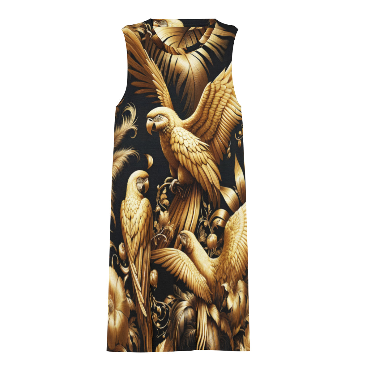 Golden Feathers Women's Casual Dress | Polyester